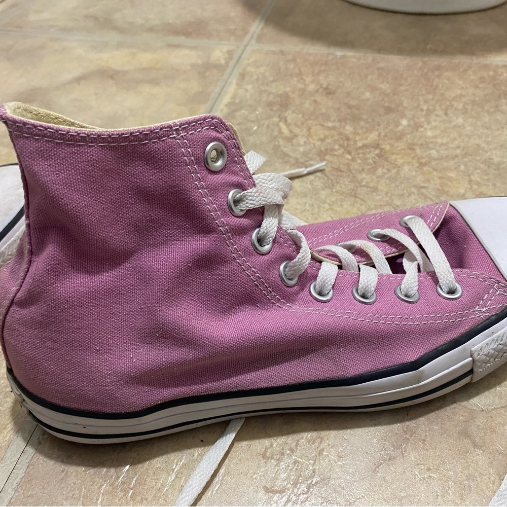 Converse All Star Pink Canvas High-Tops - Picture 4 of 9